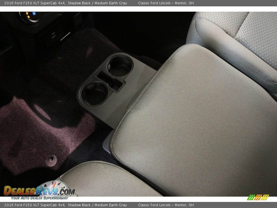 2016 Ford F150 XLT SuperCab 4x4 Shadow Black / Medium Earth Gray Photo #15
