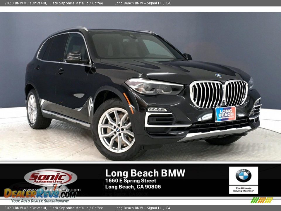 2020 BMW X5 sDrive40i Black Sapphire Metallic / Coffee Photo #1