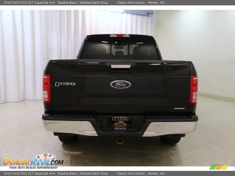 2016 Ford F150 XLT SuperCab 4x4 Shadow Black / Medium Earth Gray Photo #19
