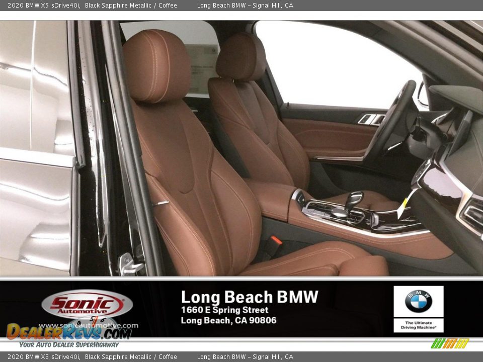 2020 BMW X5 sDrive40i Black Sapphire Metallic / Coffee Photo #7