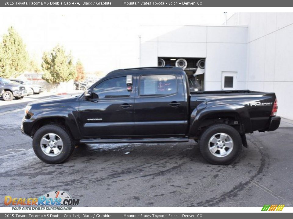 2015 Toyota Tacoma V6 Double Cab 4x4 Black / Graphite Photo #3