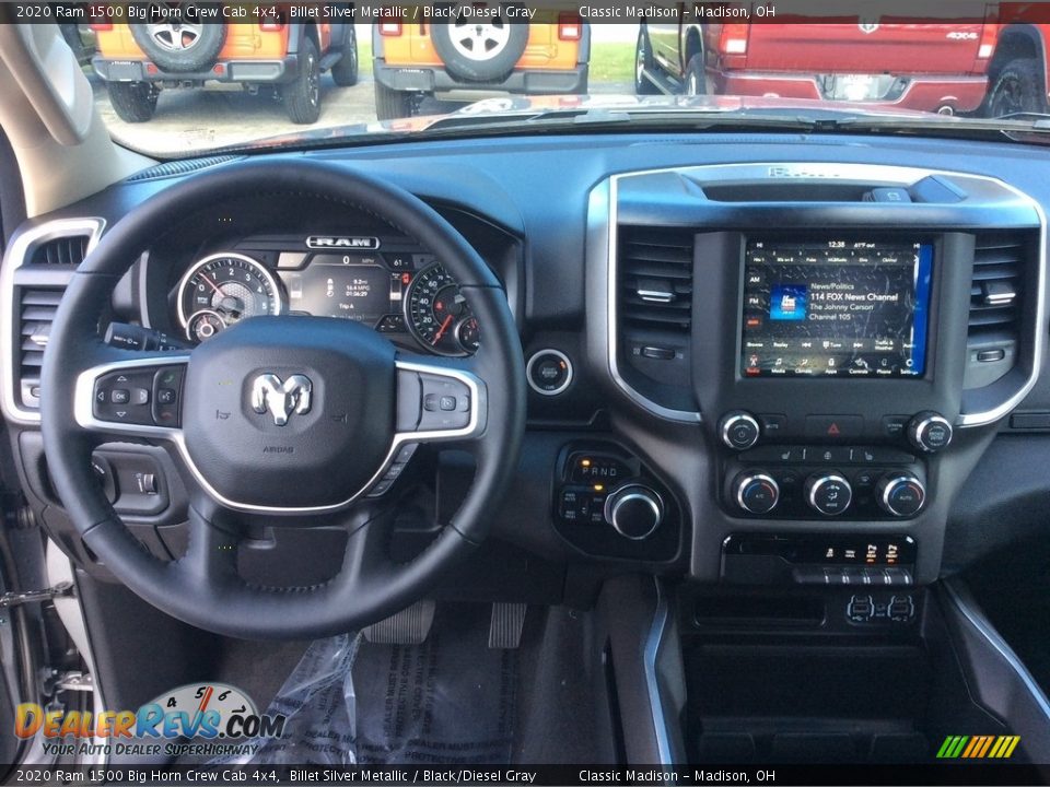 2020 Ram 1500 Big Horn Crew Cab 4x4 Billet Silver Metallic / Black/Diesel Gray Photo #3