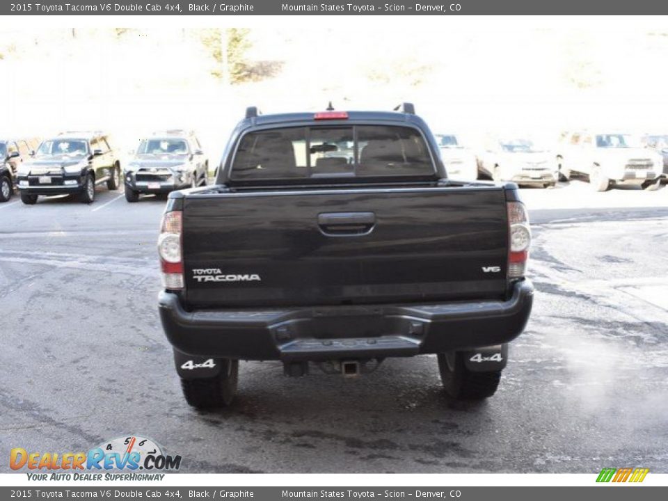 2015 Toyota Tacoma V6 Double Cab 4x4 Black / Graphite Photo #5
