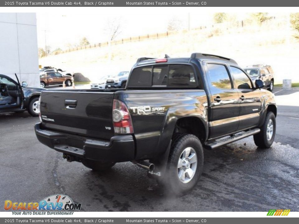 2015 Toyota Tacoma V6 Double Cab 4x4 Black / Graphite Photo #6