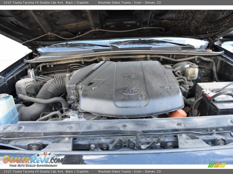 2015 Toyota Tacoma V6 Double Cab 4x4 Black / Graphite Photo #9