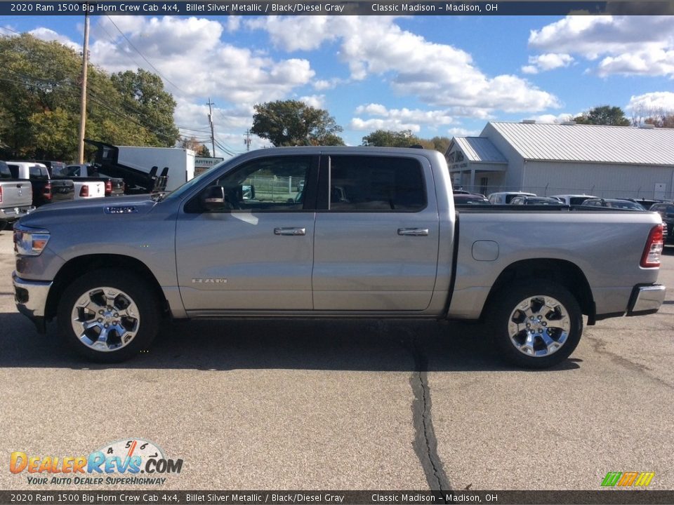2020 Ram 1500 Big Horn Crew Cab 4x4 Billet Silver Metallic / Black/Diesel Gray Photo #6