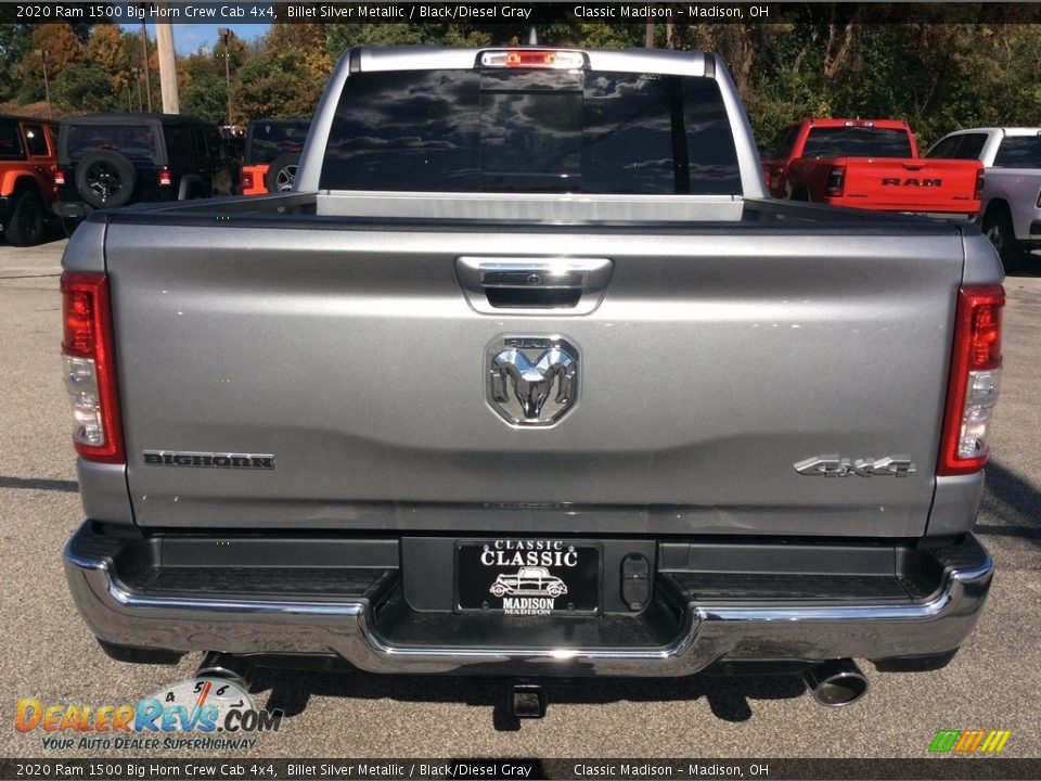 2020 Ram 1500 Big Horn Crew Cab 4x4 Billet Silver Metallic / Black/Diesel Gray Photo #8