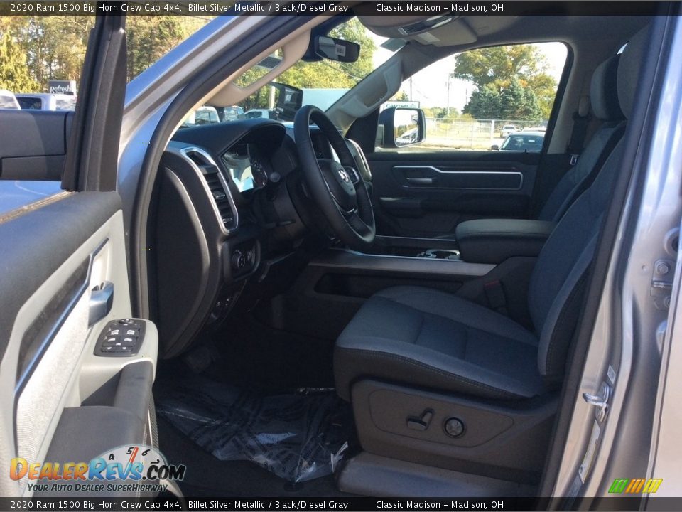 2020 Ram 1500 Big Horn Crew Cab 4x4 Billet Silver Metallic / Black/Diesel Gray Photo #11