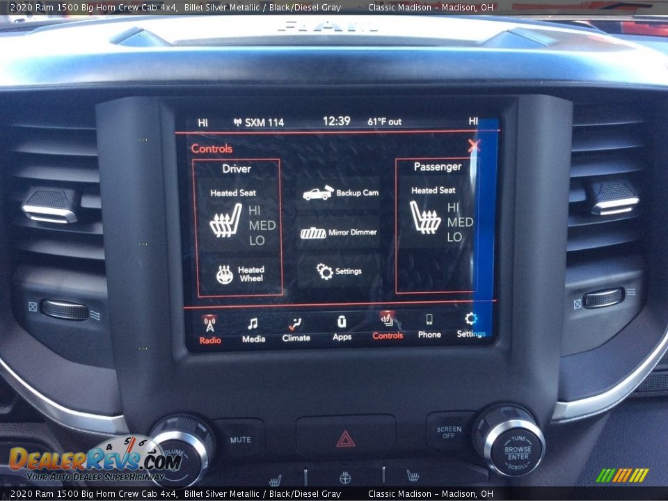 2020 Ram 1500 Big Horn Crew Cab 4x4 Billet Silver Metallic / Black/Diesel Gray Photo #14