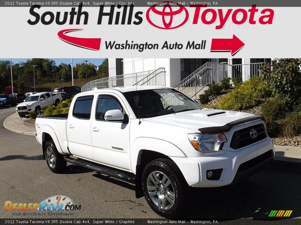 2012 Toyota Tacoma V6 SR5 Double Cab 4x4 Super White / Graphite Photo #1