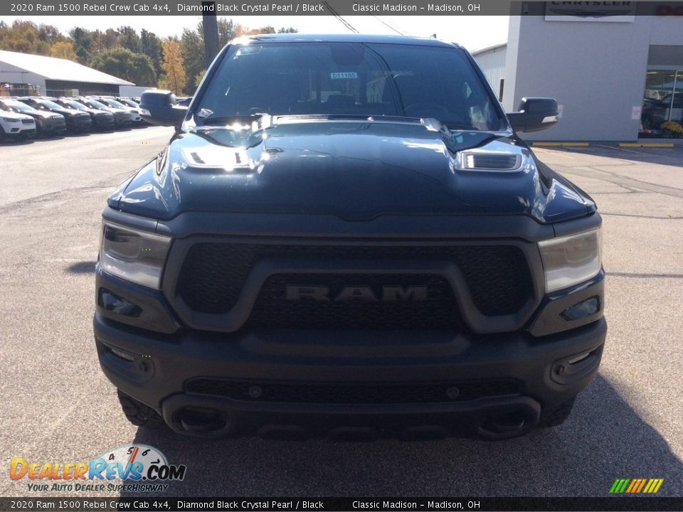 2020 Ram 1500 Rebel Crew Cab 4x4 Diamond Black Crystal Pearl / Black Photo #4