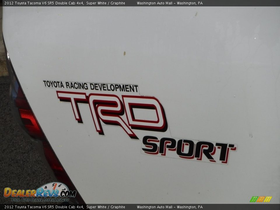 2012 Toyota Tacoma V6 SR5 Double Cab 4x4 Super White / Graphite Photo #3