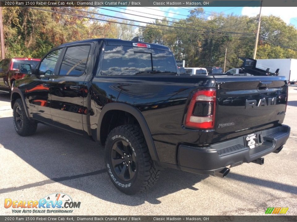 2020 Ram 1500 Rebel Crew Cab 4x4 Diamond Black Crystal Pearl / Black Photo #7