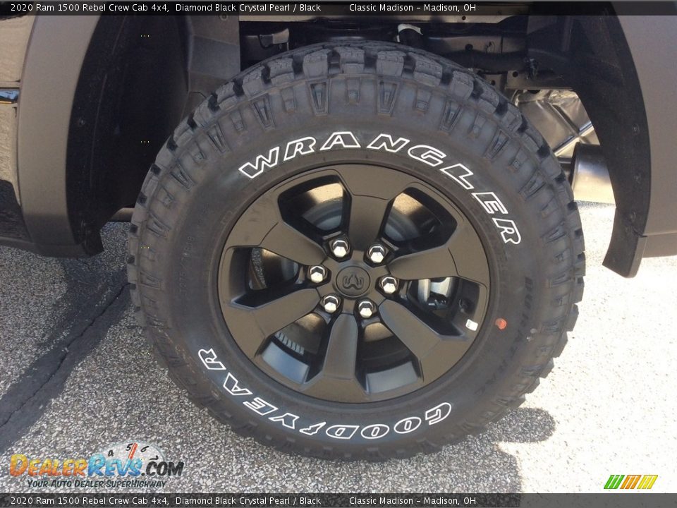 2020 Ram 1500 Rebel Crew Cab 4x4 Diamond Black Crystal Pearl / Black Photo #10