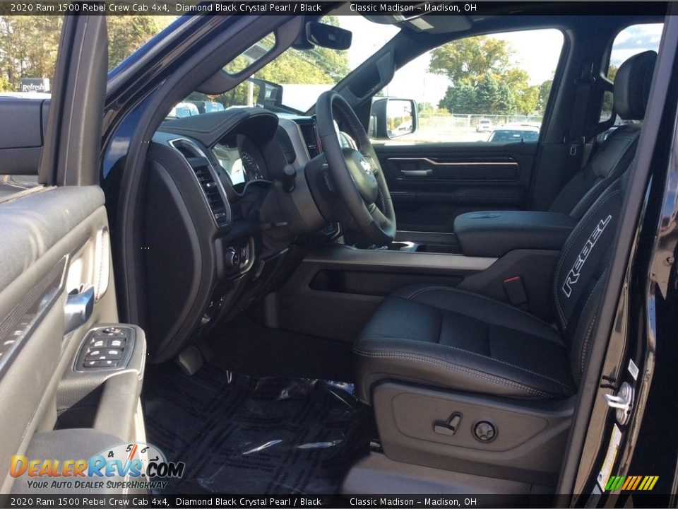 2020 Ram 1500 Rebel Crew Cab 4x4 Diamond Black Crystal Pearl / Black Photo #12