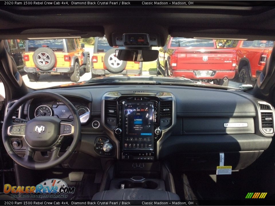 2020 Ram 1500 Rebel Crew Cab 4x4 Diamond Black Crystal Pearl / Black Photo #13