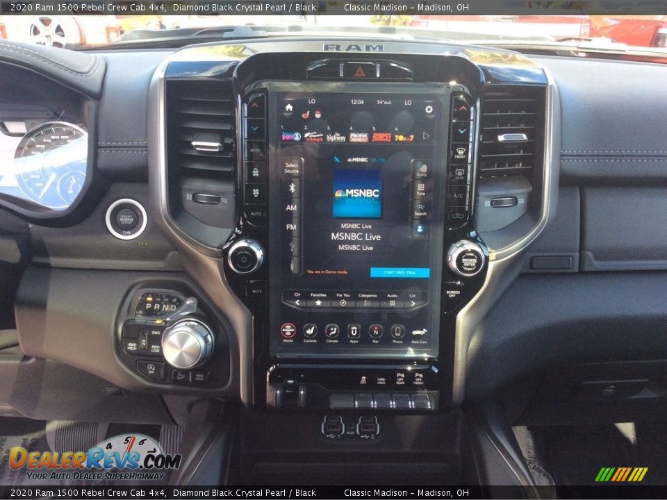 2020 Ram 1500 Rebel Crew Cab 4x4 Diamond Black Crystal Pearl / Black Photo #14
