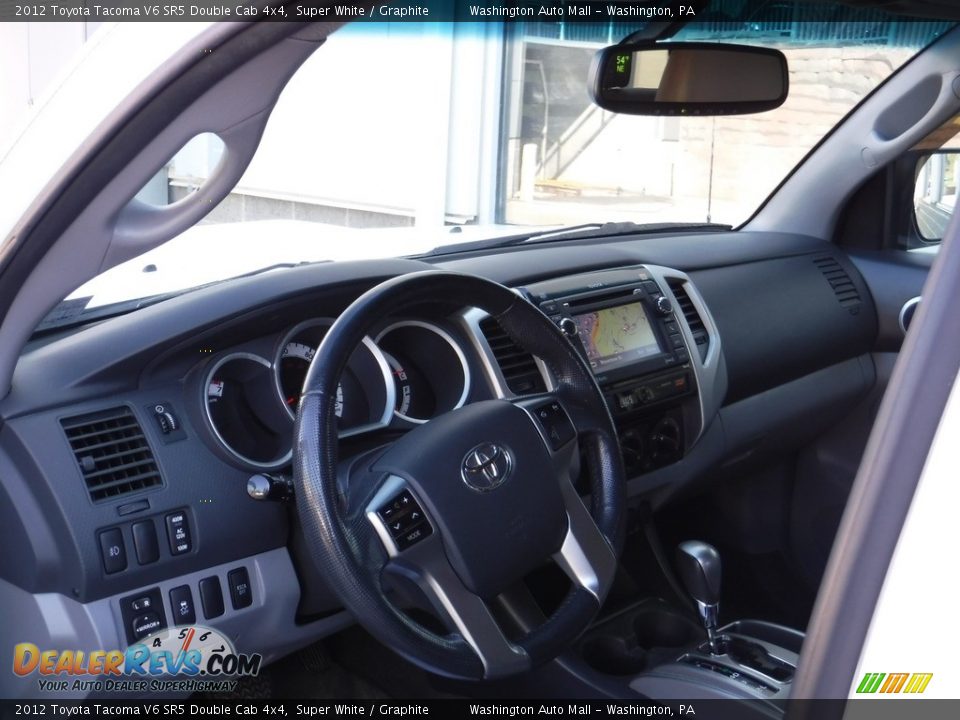 2012 Toyota Tacoma V6 SR5 Double Cab 4x4 Super White / Graphite Photo #14