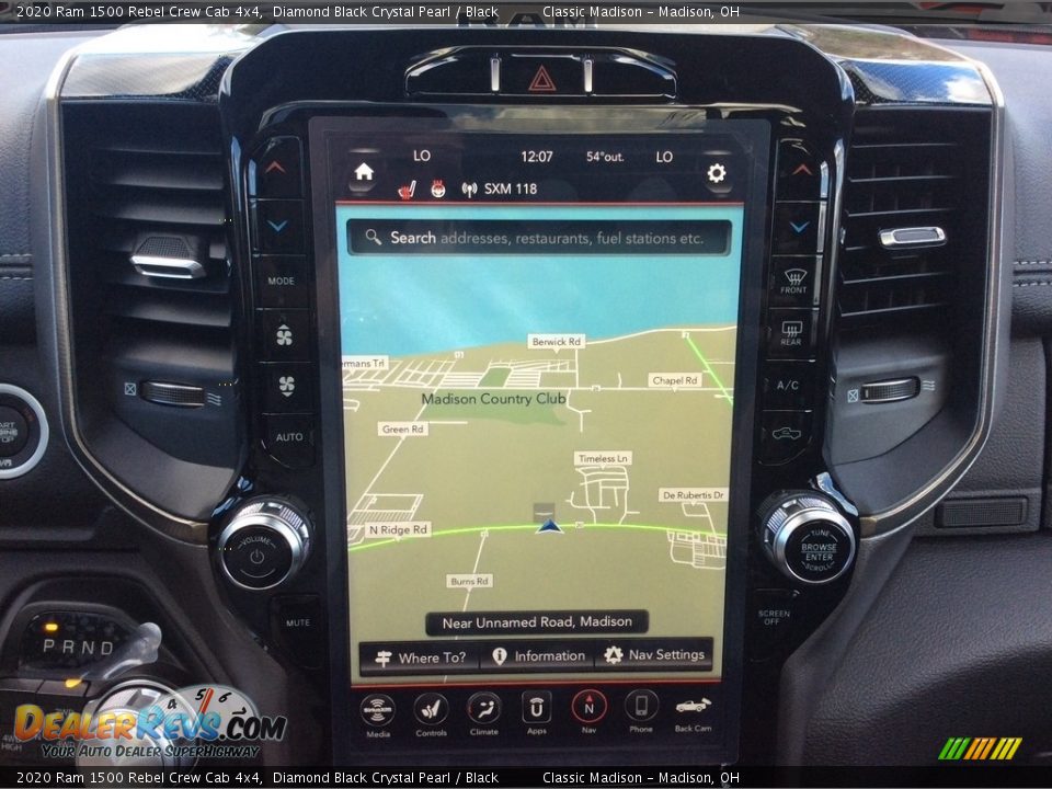 2020 Ram 1500 Rebel Crew Cab 4x4 Diamond Black Crystal Pearl / Black Photo #15