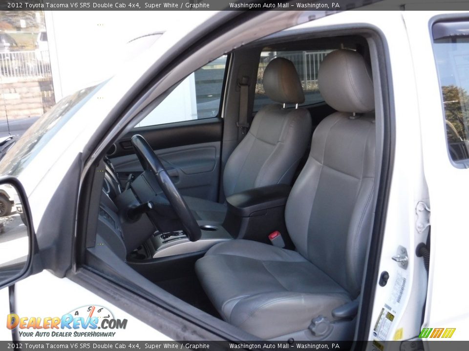 2012 Toyota Tacoma V6 SR5 Double Cab 4x4 Super White / Graphite Photo #15