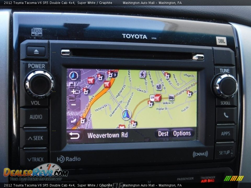 2012 Toyota Tacoma V6 SR5 Double Cab 4x4 Super White / Graphite Photo #22