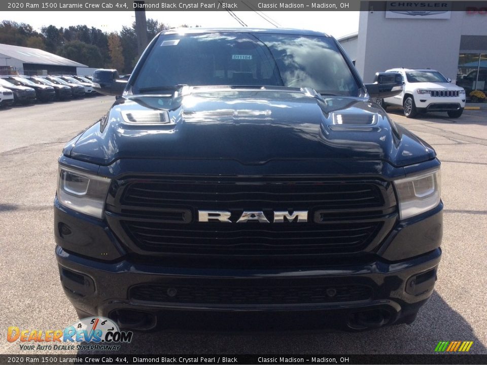 2020 Ram 1500 Laramie Crew Cab 4x4 Diamond Black Crystal Pearl / Black Photo #4