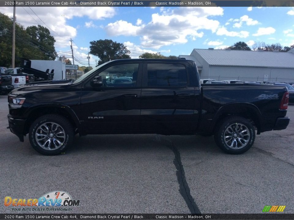 2020 Ram 1500 Laramie Crew Cab 4x4 Diamond Black Crystal Pearl / Black Photo #6