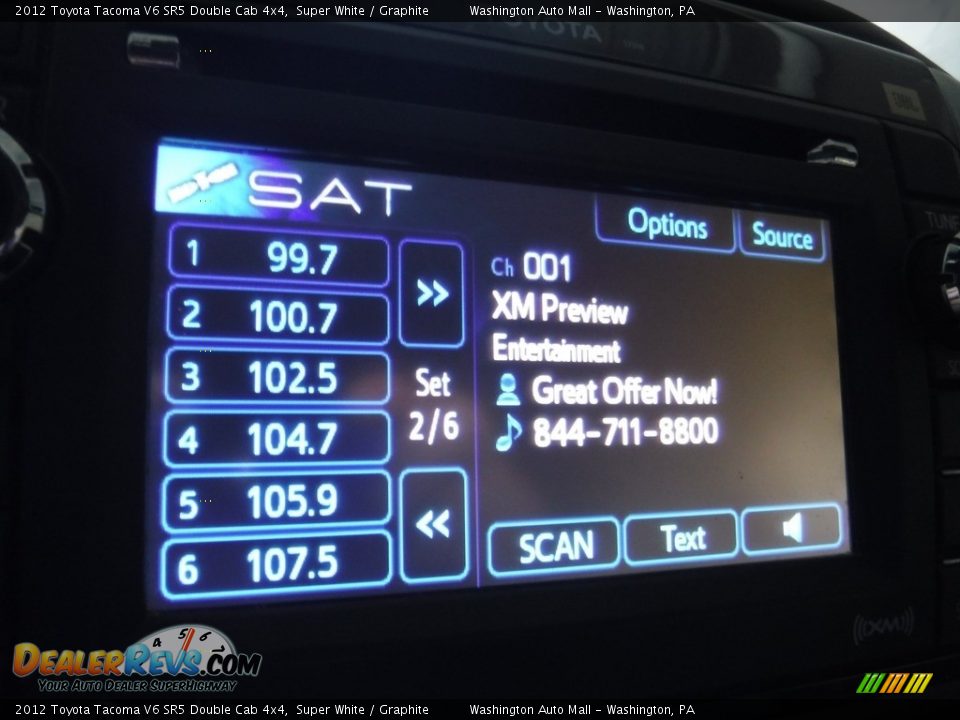 2012 Toyota Tacoma V6 SR5 Double Cab 4x4 Super White / Graphite Photo #27