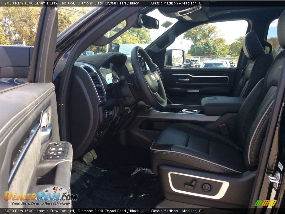 2020 Ram 1500 Laramie Crew Cab 4x4 Diamond Black Crystal Pearl / Black Photo #12