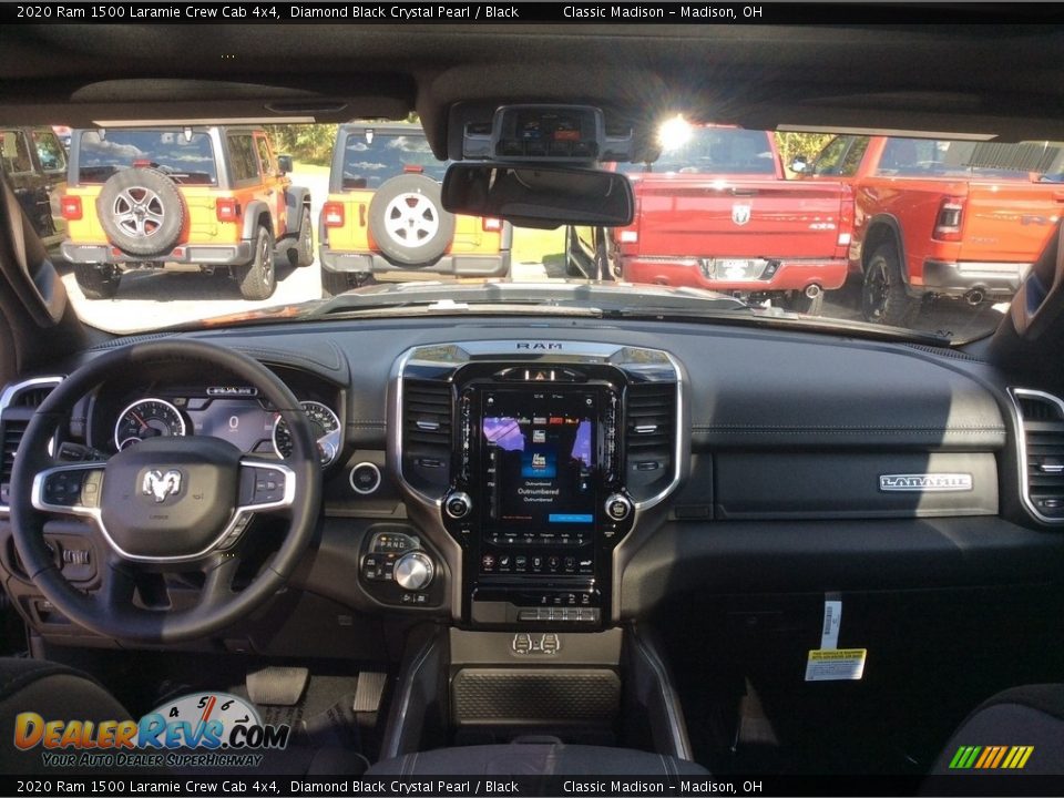 2020 Ram 1500 Laramie Crew Cab 4x4 Diamond Black Crystal Pearl / Black Photo #13