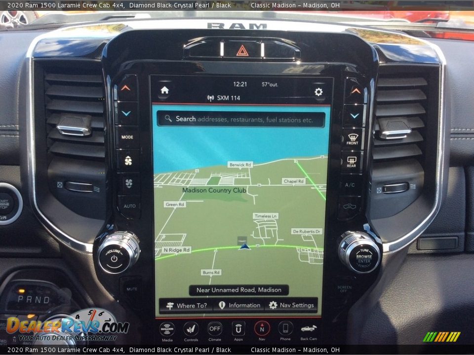2020 Ram 1500 Laramie Crew Cab 4x4 Diamond Black Crystal Pearl / Black Photo #15