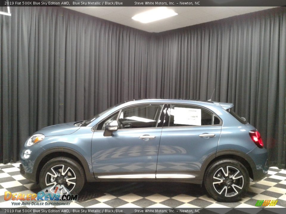 2019 Fiat 500X Blue Sky Edition AWD Blue Sky Metallic / Black/Blue Photo #1