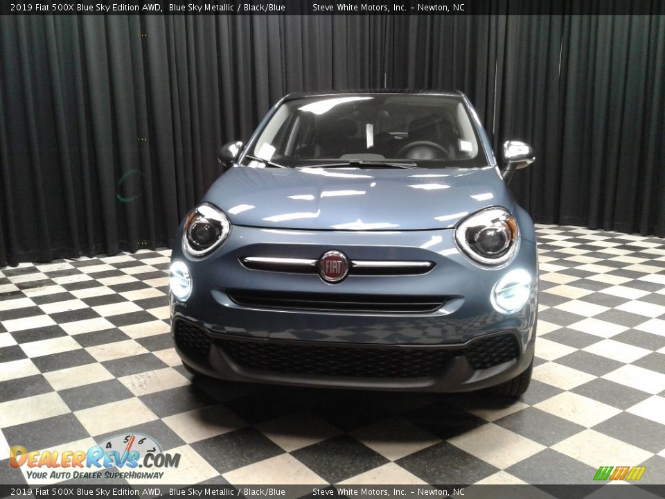 2019 Fiat 500X Blue Sky Edition AWD Blue Sky Metallic / Black/Blue Photo #3