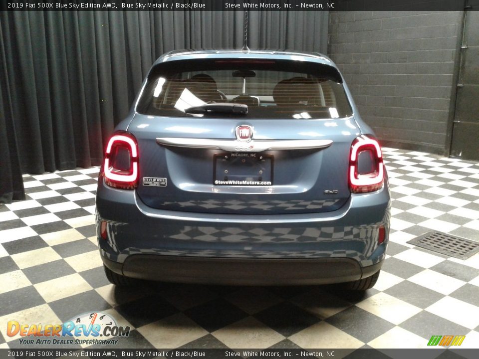 2019 Fiat 500X Blue Sky Edition AWD Blue Sky Metallic / Black/Blue Photo #7