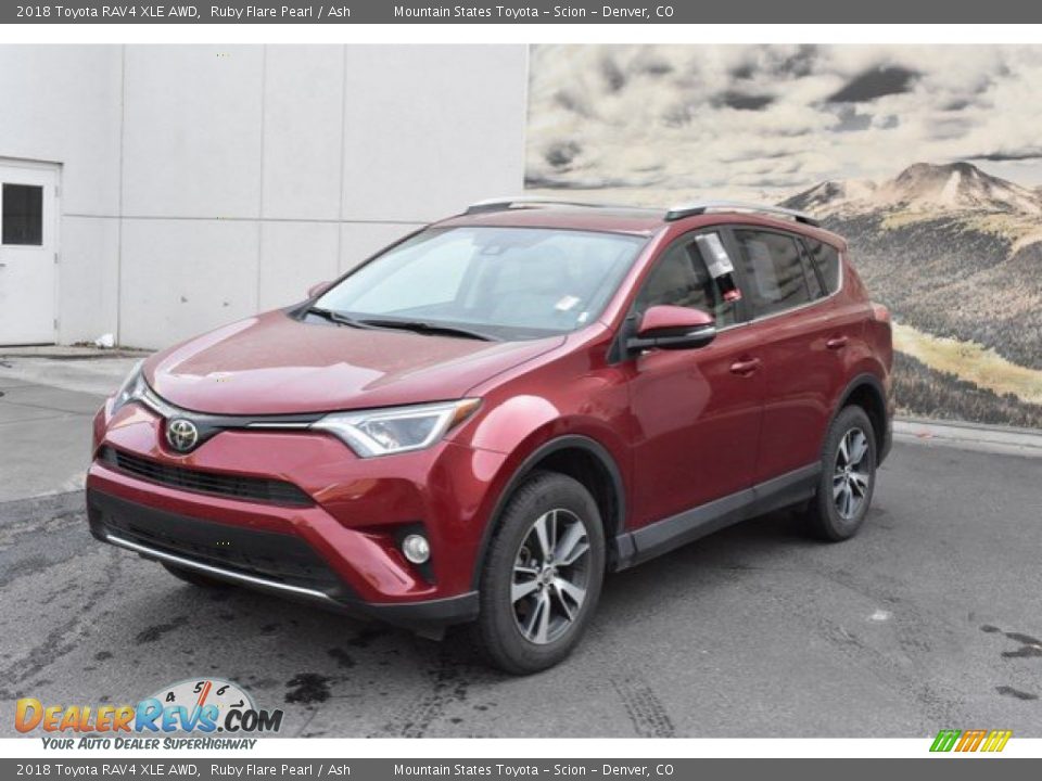 2018 Toyota RAV4 XLE AWD Ruby Flare Pearl / Ash Photo #2