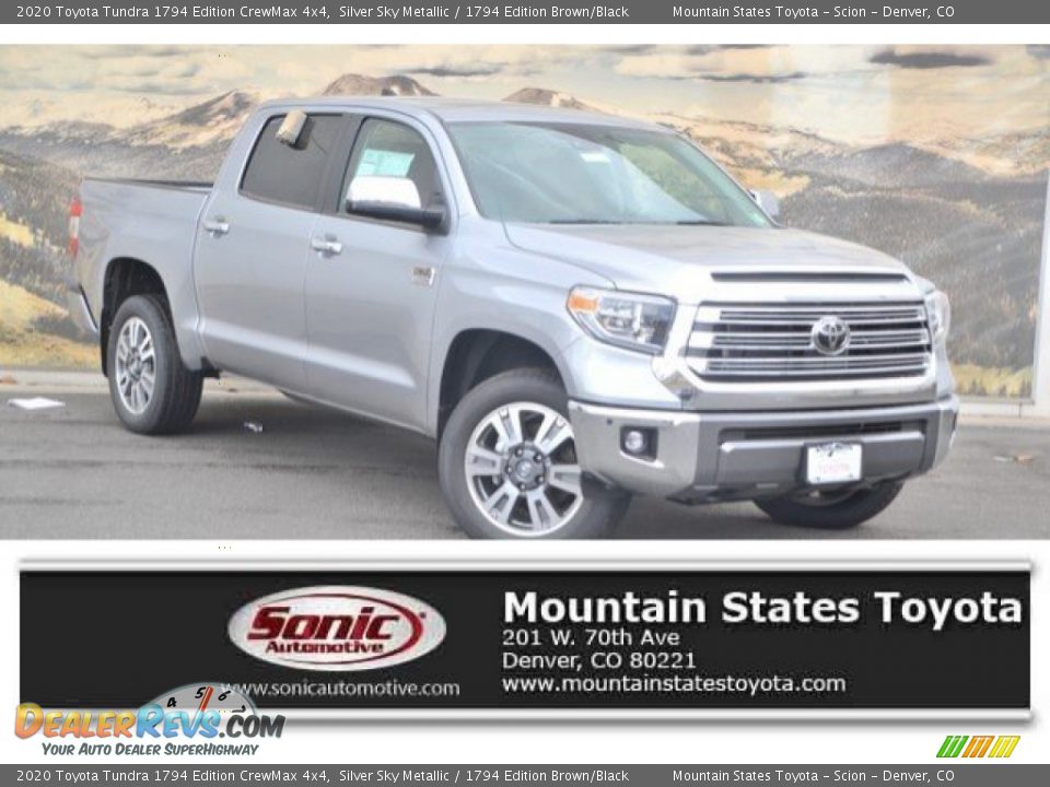 2020 Toyota Tundra 1794 Edition CrewMax 4x4 Silver Sky Metallic / 1794 Edition Brown/Black Photo #1