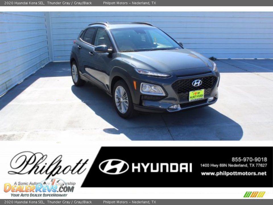 2020 Hyundai Kona SEL Thunder Gray / Gray/Black Photo #1