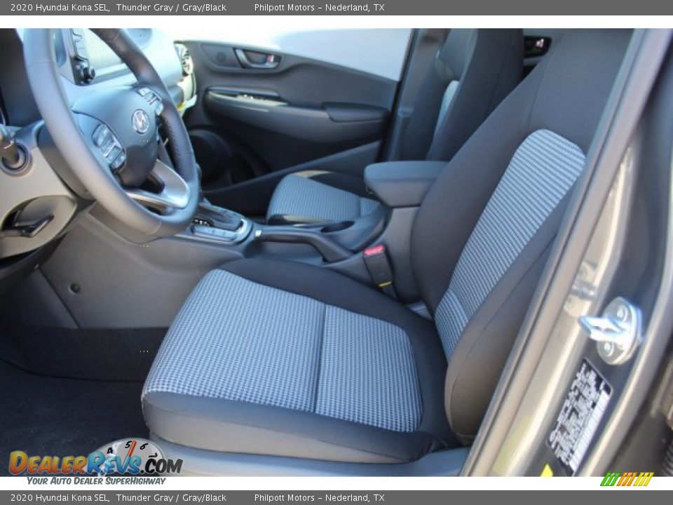 2020 Hyundai Kona SEL Thunder Gray / Gray/Black Photo #10