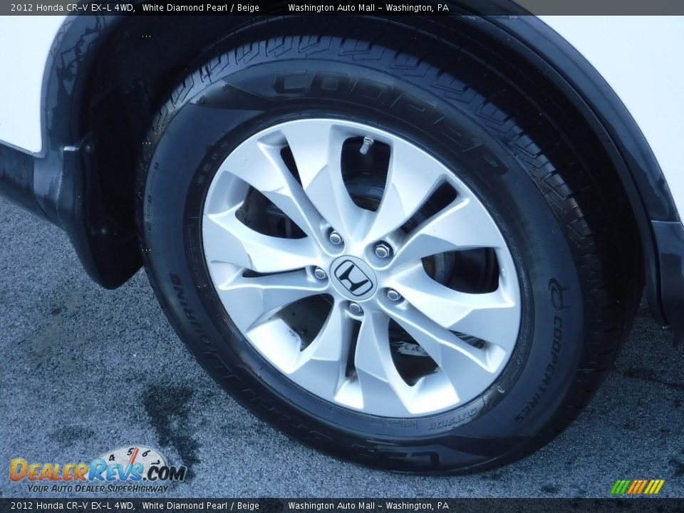 2012 Honda CR-V EX-L 4WD White Diamond Pearl / Beige Photo #3