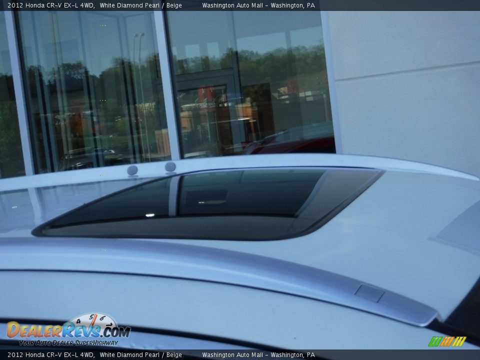 2012 Honda CR-V EX-L 4WD White Diamond Pearl / Beige Photo #4