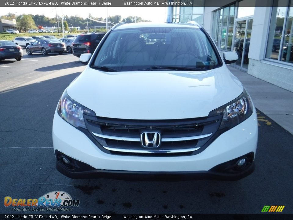 2012 Honda CR-V EX-L 4WD White Diamond Pearl / Beige Photo #5