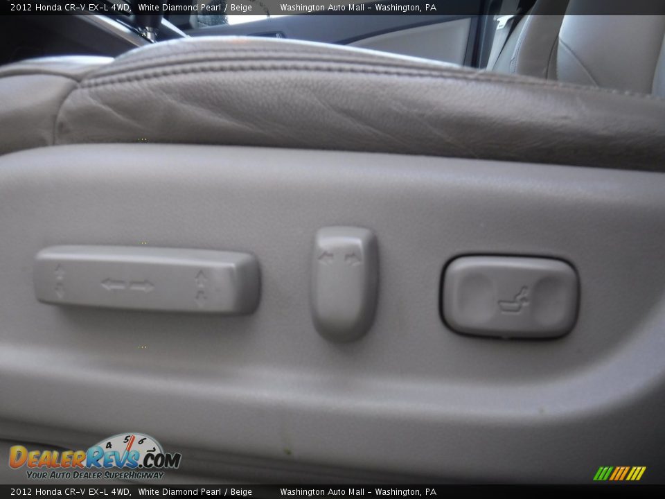 2012 Honda CR-V EX-L 4WD White Diamond Pearl / Beige Photo #15