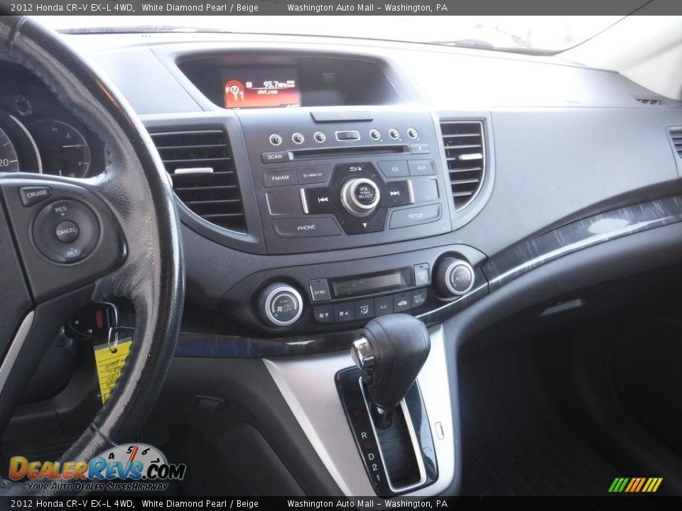 2012 Honda CR-V EX-L 4WD White Diamond Pearl / Beige Photo #17