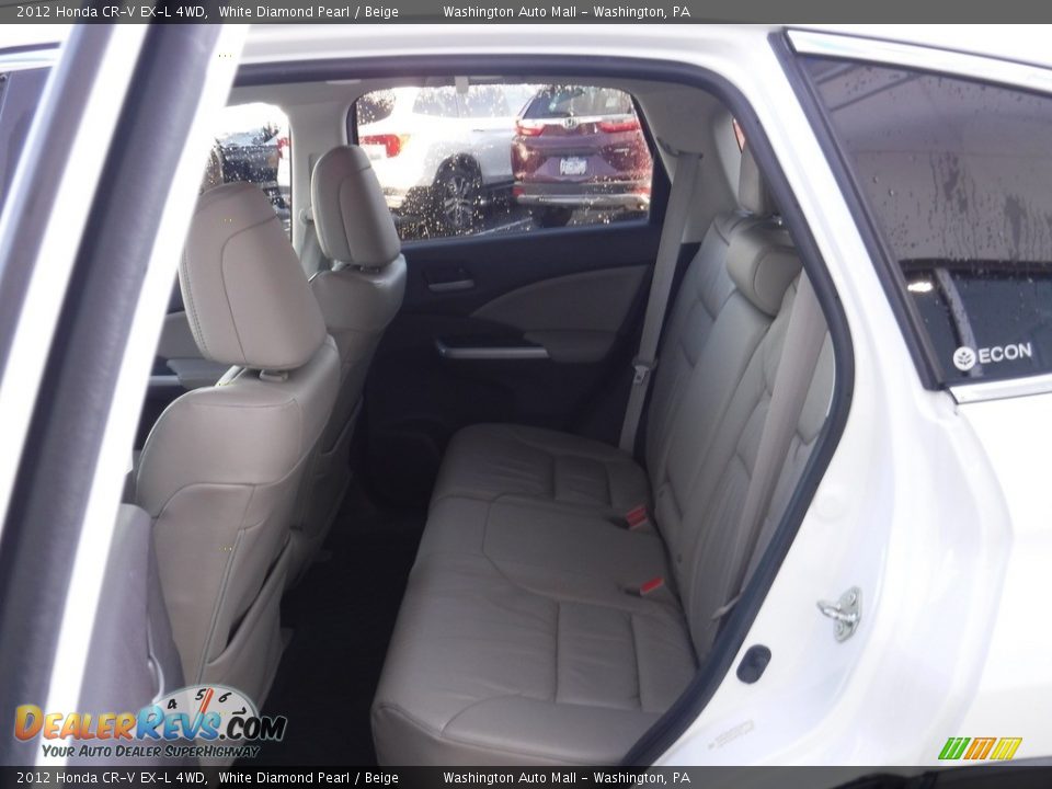 2012 Honda CR-V EX-L 4WD White Diamond Pearl / Beige Photo #21