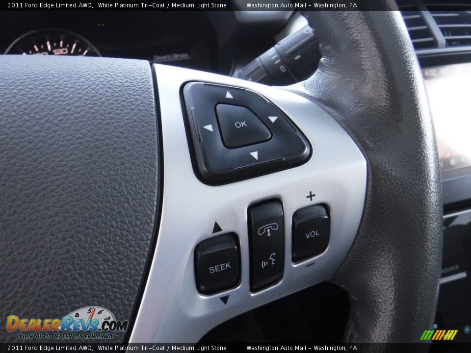 2011 Ford Edge Limited AWD White Platinum Tri-Coat / Medium Light Stone Photo #24