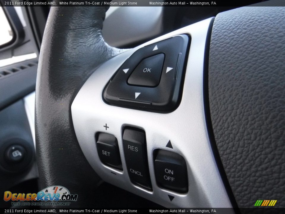 2011 Ford Edge Limited AWD White Platinum Tri-Coat / Medium Light Stone Photo #25