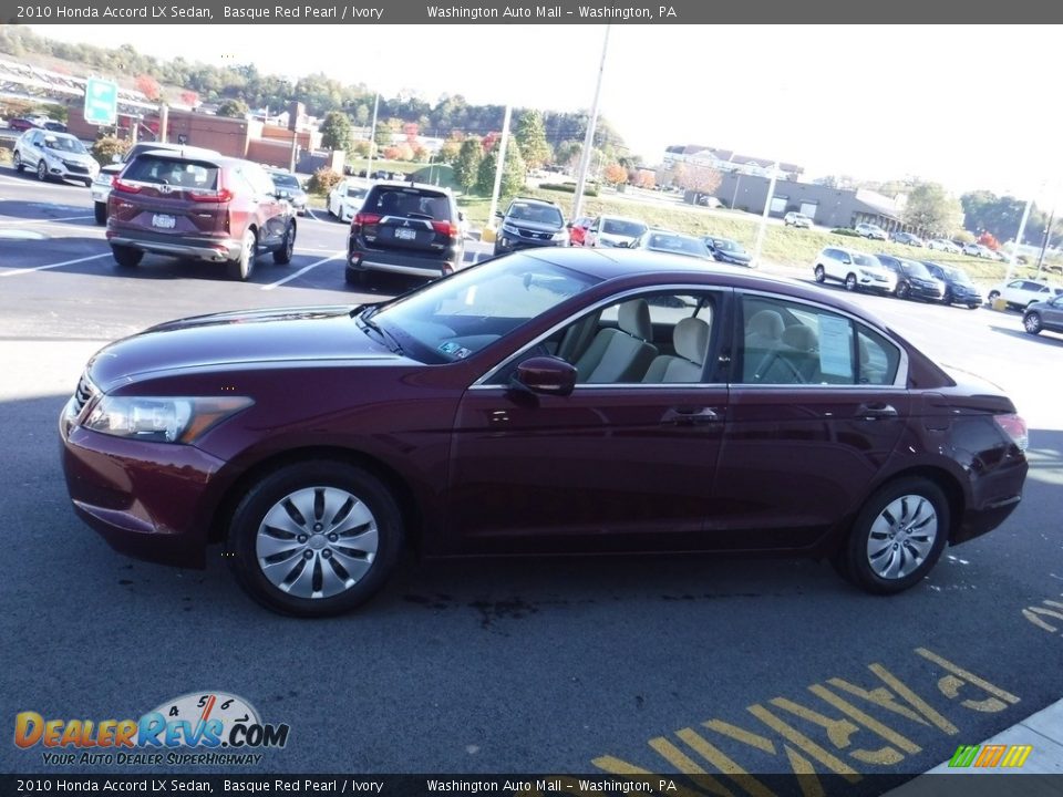 2010 Honda Accord LX Sedan Basque Red Pearl / Ivory Photo #6
