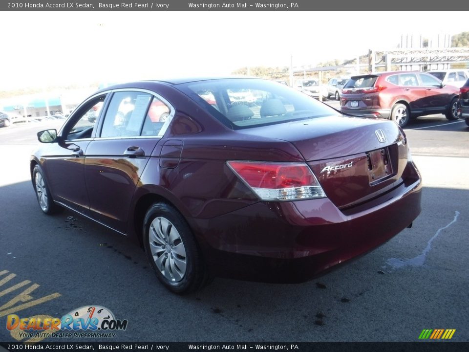 2010 Honda Accord LX Sedan Basque Red Pearl / Ivory Photo #7