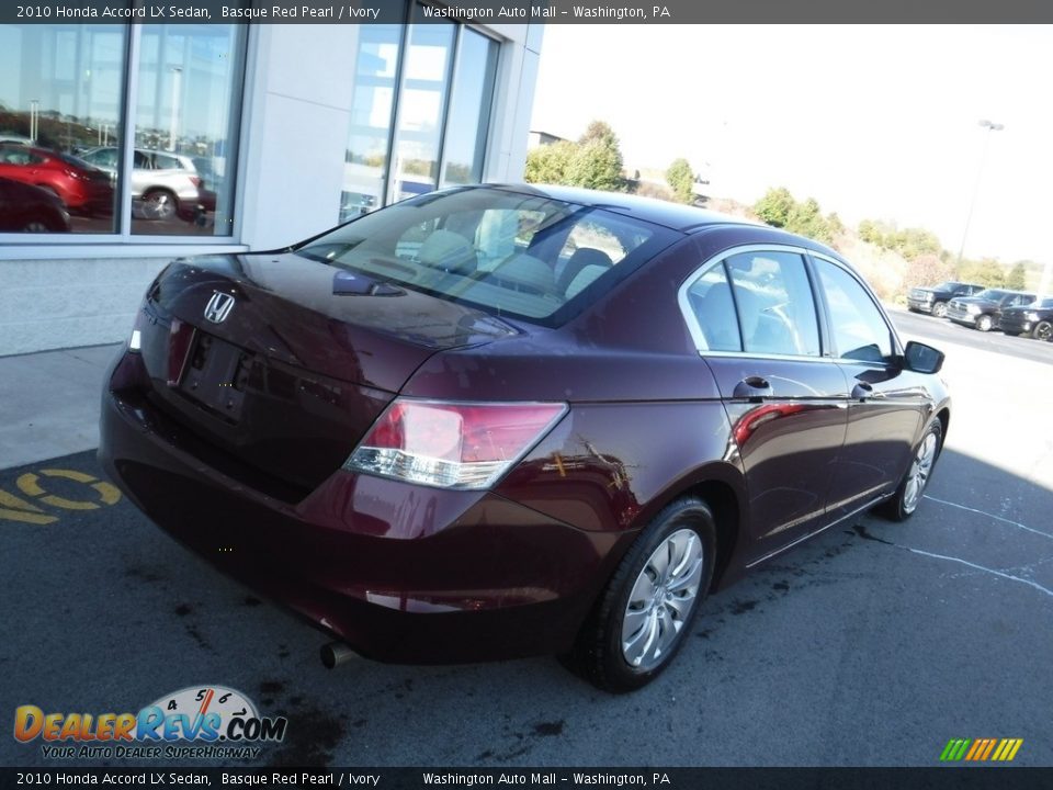 2010 Honda Accord LX Sedan Basque Red Pearl / Ivory Photo #9