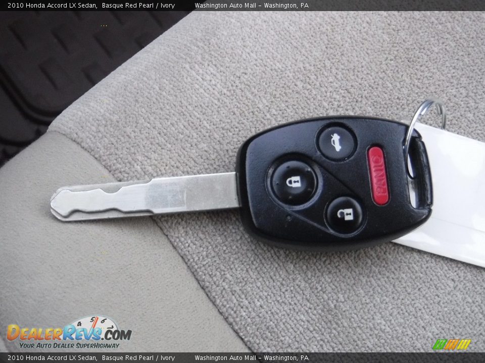 2010 Honda Accord LX Sedan Basque Red Pearl / Ivory Photo #22